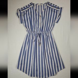 Speed Control Dress Size S Blue and White Stripped